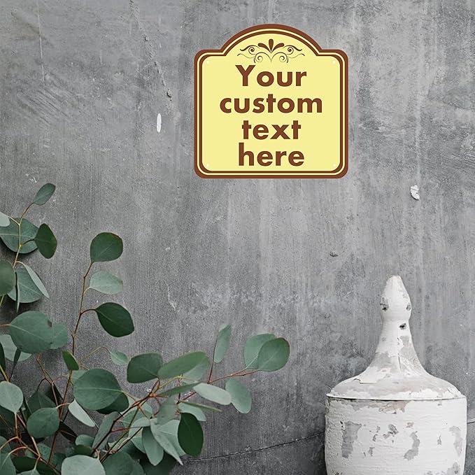 Custom Sign, Custom Indoor/Outdoor Decorative Sign，Aluminum Weatherproof Metal Sign Multiple Sizes, Customize for Office, Business, Workplace, office, Home, Delivery Signs