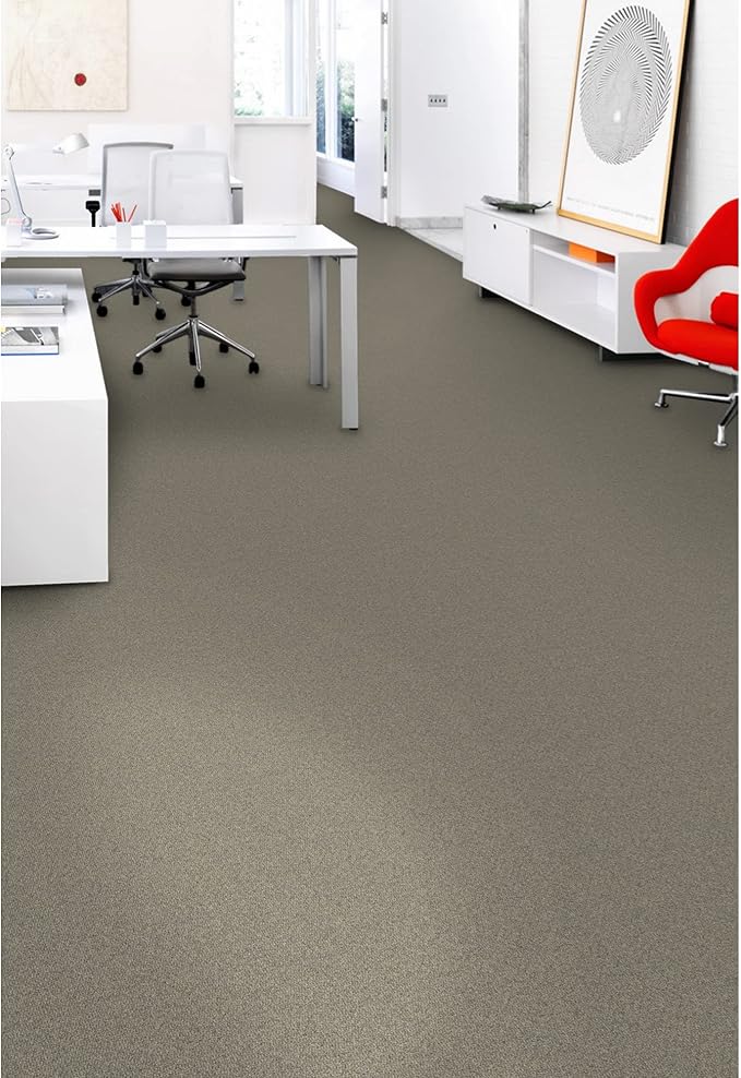 Mohawk Advance 24" x 24" Berber (Loop pile), 0.11" Pile Height, Carpet Tile, Nylon Fiber, Stone Color, (24 Tiles), (96 sqft/carton)