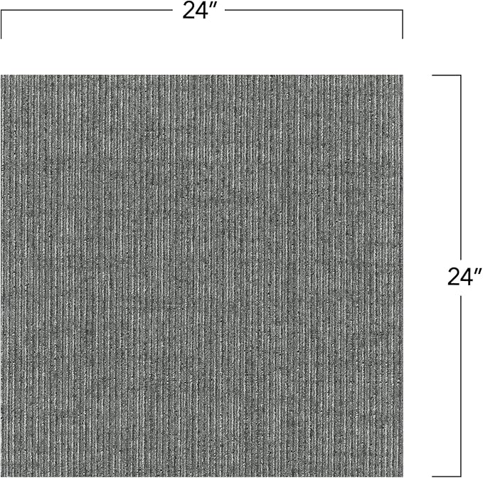 Mohawk Basics 24" x 24" Berber (Loop pile), 0.09" Pile Height, Carpet Tile, PET Fiber, Slate Color, (24 Tiles), (96 sqft/carton)