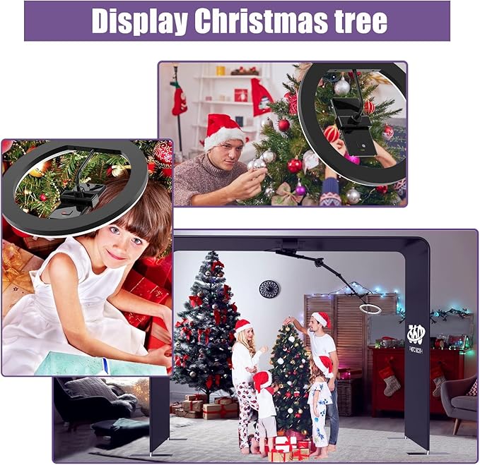 HARZHI Overhead 360 Photo Booth with Software Control APP 360-DegreeRotating Full Body Spin with Ring Light for Big Parties (Booth+Arm)