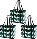 BeeGreen Large Waterproof Reusable Bags Christmas Heavy Duty Shopping Tote for Groceries Pool Gift with Webbing Handles