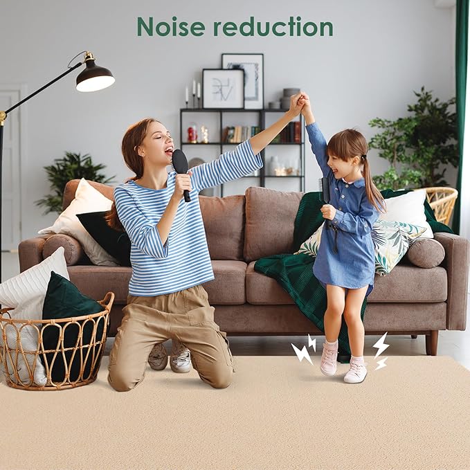 Carpet Tile 20 Pack 24” X 24” Self Adhesive Carpet Floor Tiles Anti-Slip Squares Peel and Stick Floor Tilel DIY Installation for Bedroom(Beige Camel)