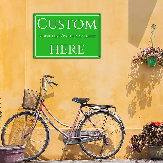 Custom Sign, Custom Delivery，Aluminum Weatherproof Metal Sign Multiple Sizes, Courier delivery, safety warning, Business, Workplace, office, Home, Delivery Signs(14 * 10Inch)