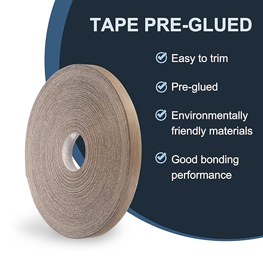PATIKIL Walnut Edge Banding, 1 Inch x 250 ft Wood Veneer Tape Pre-glued Flexible Plywood Edge Banding with Hot Melt Adhesive for Furniture Restoration