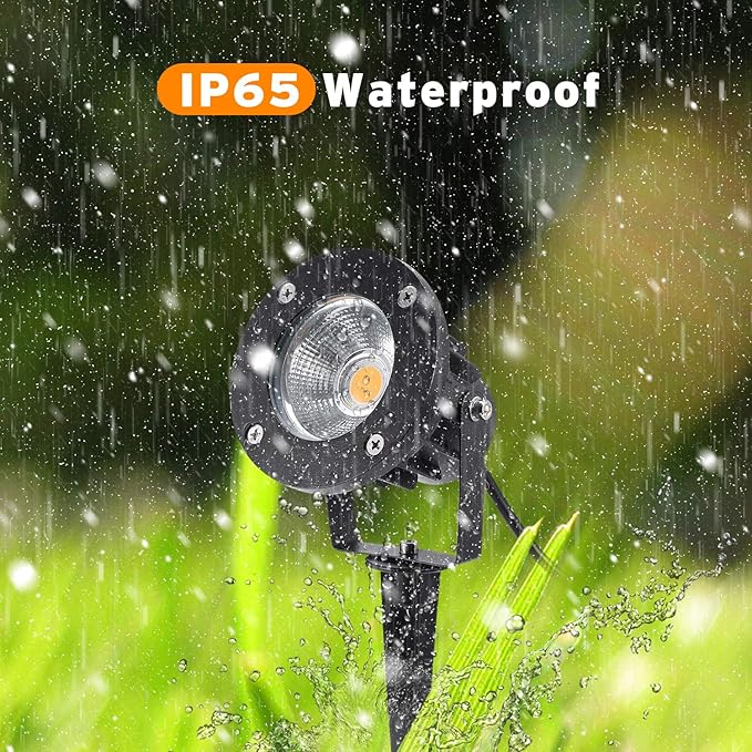 Led Landscape Light High Power 18W ,120V AC ,Warm White Waterproof Landscape Spotlights for Yard,Patio,Lawn, Wall, Flood,Driveway (2 Packs)