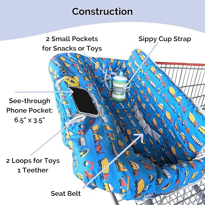 Suessie Shopping Cart Cover and High Chair Cover, Construction