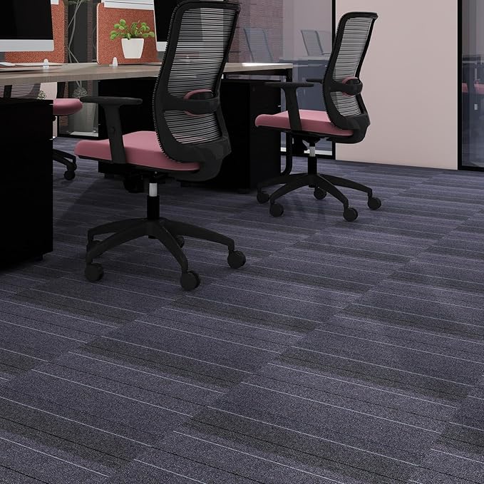 16-Pack 20"x20" Carpet Tiles, Non-Adhesive Soft Padded Floor Squares with Seamless Look for Home, Office, Indoor & Outdoor Use (43 Sq Ft) (K3)