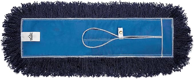 Nine Forty 60-Inch Premium Nylon Dust Mop Replacement Head - Heavy Duty Mop Head Refill for Industrial, Commercial, and Residential Cleaning - Dry Floor Duster for Hardwood Surfaces - Blue (1-Pack)