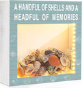 Juexica Seashell Holder with Light Display Box Room Decor Ocean Themed Gifts for Christmas Display Case Sea shells Beach Coastal Decor Acrylic Wall Hanging (Retro Blue,Shells)