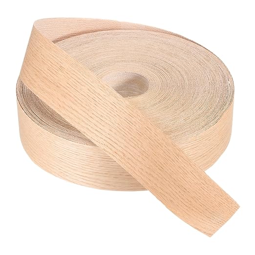 PATIKIL Red Oak Edge Banding, 3 Inch x 250 ft Wood Veneer Tape Pre-glued Flexible Plywood Edge Banding with Hot Melt Adhesive for Furniture Restoration