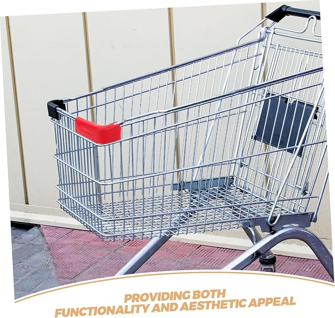 VICASKY 1 Pair Front Bumper Strip: Shopping Cart Frame Safety Edge Guard - Plastic Bumper Corner Protector with Collision-Proof for Store Supermarket