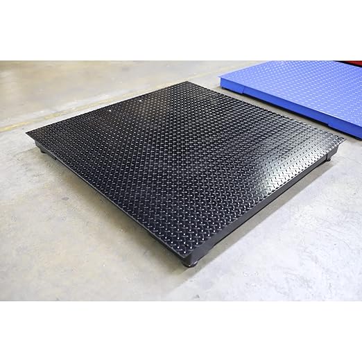 Industrial 4’ x 4’ Digital Floor Scale, Accurate 48" x 48" Pallet Scales for Warehouse or Shipping Weighing- Black (Made in The USA) (5000 lbs x 1 lb)
