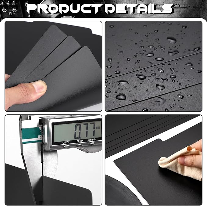 Facmogu 20PCS Vinyl Record Dividers, Upgrade Thicker 33 RPM Plastic Vinyl Record Separators, 12in Blank Writable DIY Record Dividers, Reusable LP Dividers for Vinyl DVD Record Albums Storage - Black