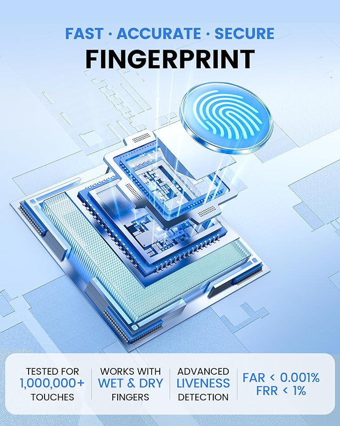 NGTeco Standalone Time Clock, Fingerprint & PIN Time Clocks for Employees Small Business Without WiFi & Software, Clock in and Out Machine for Employees, No Monthly Fee