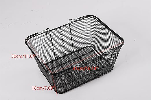 12Pcs Black Metal Shopping Basket, Durable Plastic Metal Handles Large Capacity Multifunctional Plastic Basket Portable with Stackable Shopping Baskets for Supermarket Bookstore Laundry Rooms Store