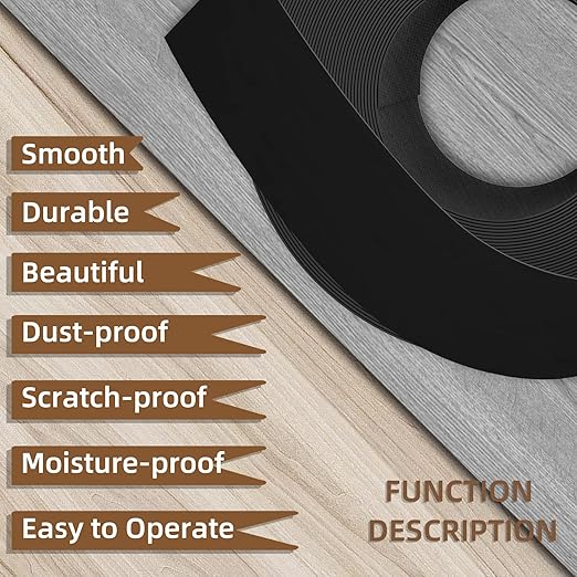 GSCIT Club Black Melamine Edge Banding, 1/2 inch x 25ft Edge Banding with Hot Melt Adhesive Pre-glued Cabinet Edge Banding Flexible Black Veneer Edging for Plywood