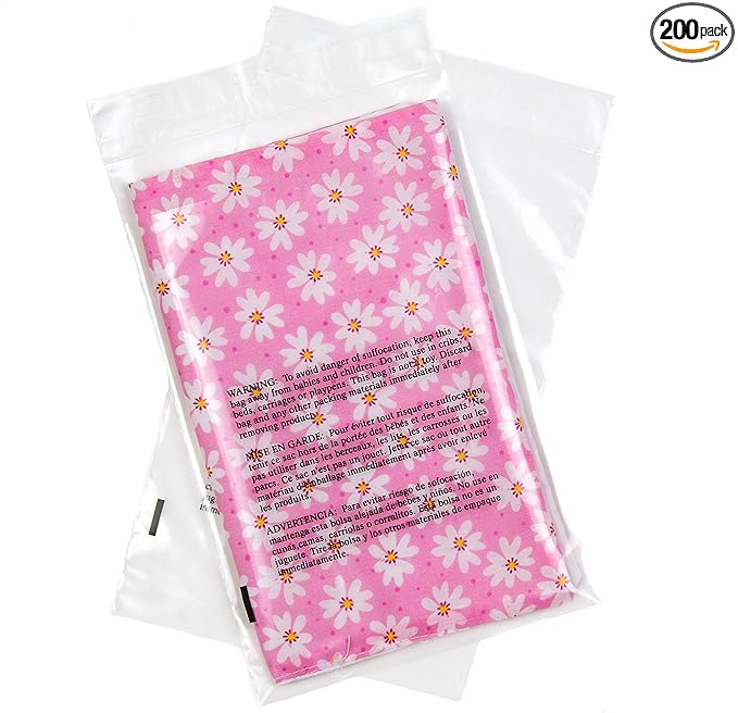 Retail Supply Co Resealable Clear Bags - 200 Pack 5x7 Inch