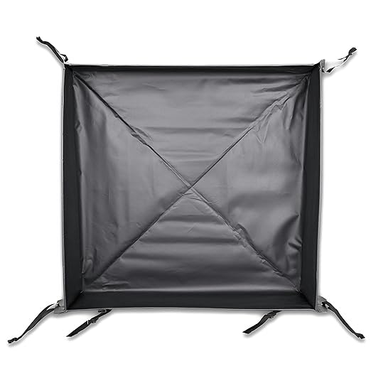 Folding Duck Pond - Portable Spill Containment Go Berm - 18 oz PVC, 3’x3’x6” - Black
