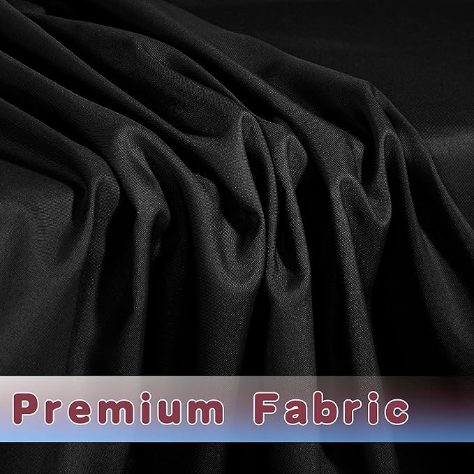 HolidayIdeas Fitted Table Clothes, 6 Pack - 48 x 24 Inch - Black Rectangle Tablecloths for 4 Foot Tables, Fabric Table Cover Protector for Parties, Holiday Dinner, Wedding, Trade Show