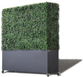 AGPL Upgraded Artificial Hedge Wall with Dark Gray Color Stainless Steel Planter Box and Caster. Moveable Privacy Decorative Wall 48" W x12“D x 51“H …