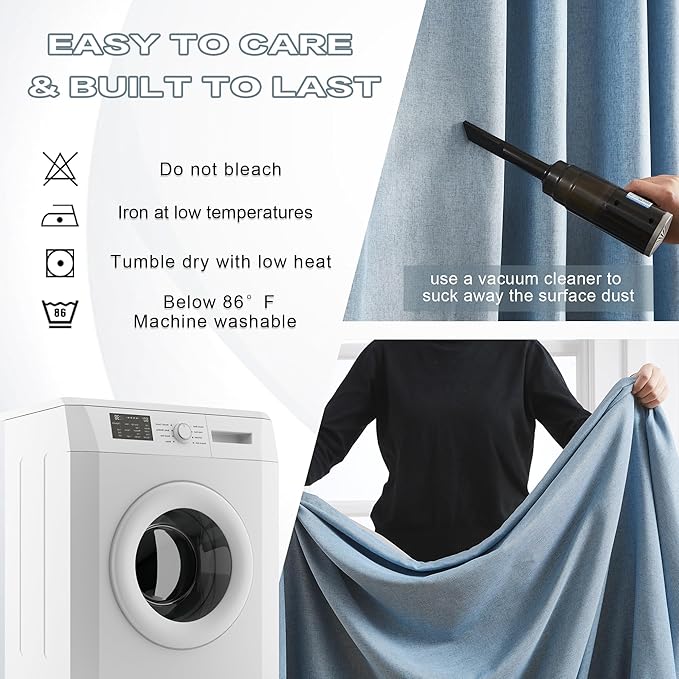 DUALIFE Blue Blackout Curtains 90 Inch Long 2 Panels Set Pinch Pleat Drapes for Living Room Boys Bedroom Thermal Insulated Full Blackout Draperies with Hooks 40" Wx90 L