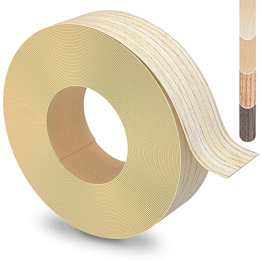 Oak Edge Banding, 2 inch x 500ft roll of Veneer Edge Banding, Pre-glued Flexible Real Wood Tape for Cabinet Repair and Furniture Restoration