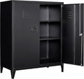 SISESOL Storage Cabinet with Doors and Shelves,40" Metal Storage Cabinet with Lock Door Adjustable Shelf,Office Storage Cabinets,Garage Tool Cabinets for Home,Office,School,Kitchen