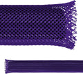 Electriduct 1/2" PET Expandable Braid Sleeving Flame Retardant Flexible Wire Mesh for Cord Management and Cable Protection - 100 Feet - Purple