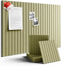 Large Felt Bulletin Board 48" x 36" Cork Board Alternative - 6 Pack with 40 Safe Removable Adhesive Tabs, Cork Boards for Walls Cork Board for Home Office Classroom Pin Board (Olive Green)