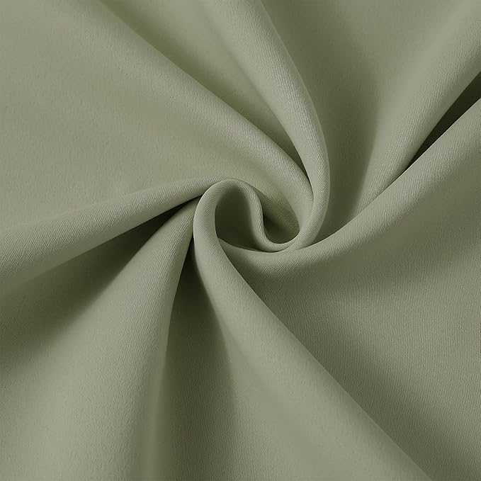KEQIAOSUOCAI Sage Green Blackout Curtains Pinch Pleat 84 Inches Long Thermal Insulated Black Out Drapery for Bedroom Light Blocking Window Covering Darkening Drapes for Living Room 40x84 2 Pieces