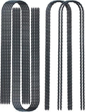 DTANX 12 Pack 12 Inch Rebar Stakes Heavy Duty Trampoline Anchors, Garden Stakes Tent Stakes Steel Ground Anchors, Black