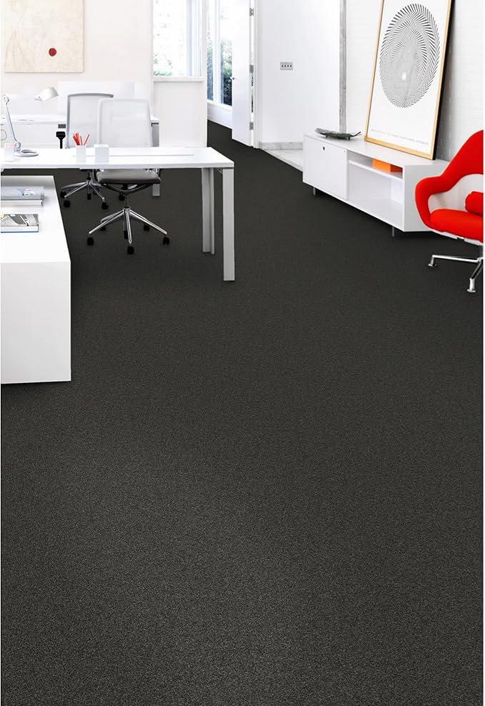Mohawk Basics 24" x 24" Berber (Loop pile), 0.07" Pile Height, Carpet Tile, PET Fiber, Smoke Color, (24 Tiles), (96 sqft/carton)