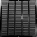 Repa Market Air Vent Cover 20x20 Inch (Outer Dimensions) Black Galvanized Steel Louvered Grill Cover with Mesh Screen/Wall or Ceiling Vent/HVAC Register for Indoor and Outdoor Ventilation