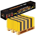 Retractable Barrier for Safety Traffic Cones - 2" OD - Large Yellow and Black Bar Barricade - for Road Construction, Parking, Warning, Temporary Security Divider (720, Yellow & Black, 72" x 120")