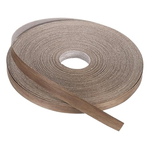 PATIKIL Walnut Edge Banding, 1 Inch x 250 ft Wood Veneer Tape Pre-glued Flexible Plywood Edge Banding with Hot Melt Adhesive for Furniture Restoration