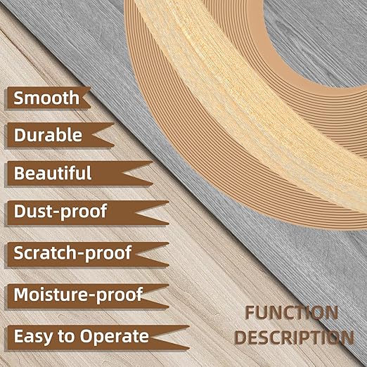GSCIT Club Maple Edge Banding, 3 inch x 25ft Wood Edge Banding Pre-glued Flexible, Veneer Tape Banding for Cabinet Repair Furniture Restoration