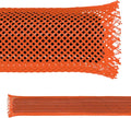 Electriduct 1" PET Expandable Braid Sleeving Flame Retardant Flexible Wire Mesh for Cord Management and Cable Protection - 10 Feet - Orange