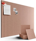 Large Felt Bulletin Board 48" x 36" Cork Board Alternative-12 Pack with 70 Safe Removable Adhesive Tabs, Felt Boards for Walls Bulletin Boards for Home Office Classroom Pin Board-Terracotta