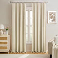 KEQIAOSUOCAI Cream Beige Blackout Pinch Pleated Curtains 95 Inches Long, Privacy Window Drapes for Living Room/Dining Room/Bedroom, 72 Inch Wide x 95 Inch Long, Pinch Pleat with Hooks, 2 Panels