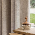 Textured Linen Pencil Pleats 100% Blackout Curtains for Bedroom/Living Room Blackout Curtains 63 Inches Long, Energy Saving Window Treatment Curtains,120Wx63Lx2,Sand Beige