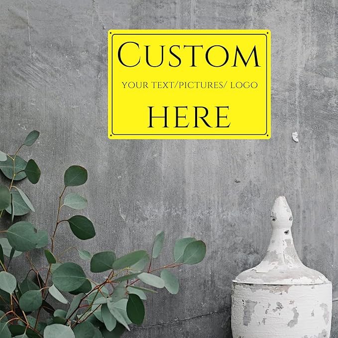 make your own sign custom,Custom Metal Signs Personalized，Reflective，Aluminum Weatherproof Metal Sign Multiple Sizes, custom signs outdoor metal, Business, Workplace, office, Home, Delivery Signs(16*12 Inch)