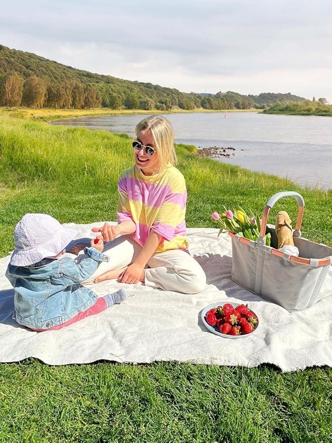 reisenthel carrybag twist sky rose - Sturdy shopping basket with plenty of storage space and practical inner pocket - Elegant and water-repellent design
