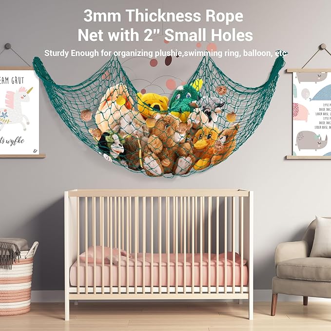 80x40 Inch Decorative Fishing Net w/Shells & Clips, 3mm Thickness Aqua Natural Cotton Large Photo Hanging Fishnet, Wall Party Decorations for Nautical Pirate Hawaii Underwater Mermaid Themed Party