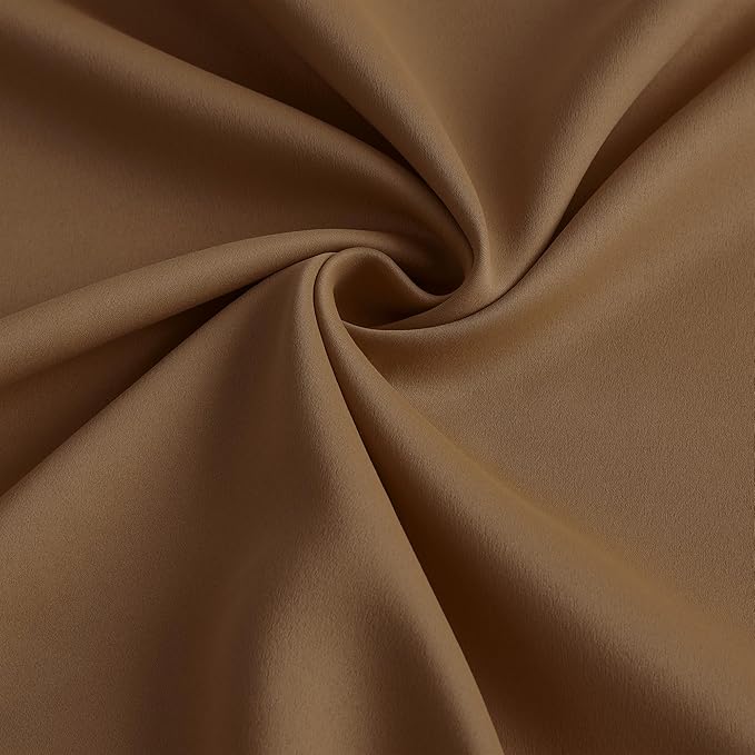 Cappuccino Brown Curtains 40x102 Inches Long 2 Panels Set, Pinch Pleated Thermal Insulated Blackout Room Darkening Curtain for Living Room,Window Draperies with Hooks