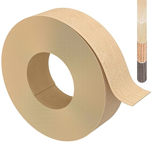 Maple Edge Banding, 2 inch x 50ft roll of Wood Edge Banding Preglued Flexible, Veneer Tape Banding for Cabinet Repair Furniture Plywood