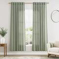 Nanspring Desert Sage Curtains 72 Inch Length for Living Room Semi Sheer Light Filtering Door Drapes 2 Panels Set for Kids Bedroom Light Filtering Back Tab Rod Pocket Modern Farmhouse Decor 52x72
