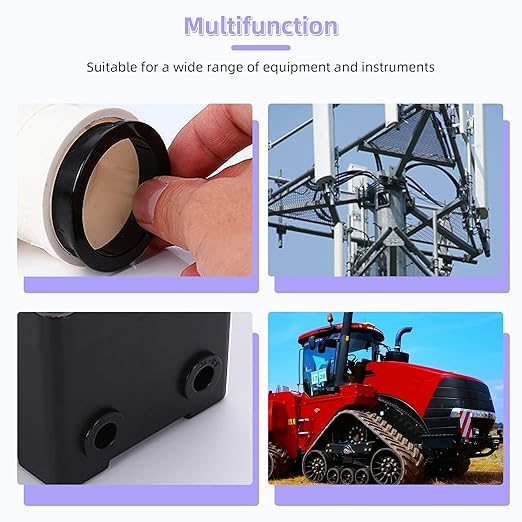 6 pcs Black Snap Bushing 2" (50 mm) Mounting Diameter, Plastic Cable Hole Grommets for Wiring, Round Nylon Snap in Locking Electrical Wire Cord Hose Tubing Bushings Grommets Protectors