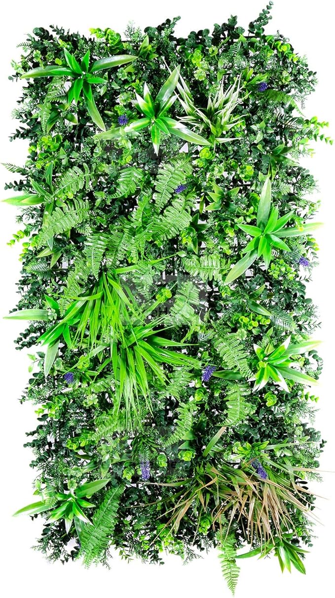 NatraHedge Artificial Kauai Living Wall Vertical Garden for Outdoor Hedge Installments or Indoor Decor (5 Pack) 28 SQF