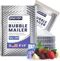 200-Pack Insulated Silver Thermal Bubble Mailers 8 x 11 - Waterproof Metallic Foil Self-Sealing Padded Envelopes for Cold Shipping, Perishables, Food, Cosmetics, Pharmaceuticals