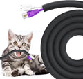 Dog and Cat Cord Protector 10ft - 3/8inch, Flexible Cable Sleeve for Easy Cord Management, Protects Cables from Pets Chewing, Ideal for USB, Power, Audio and Video Cords - Black